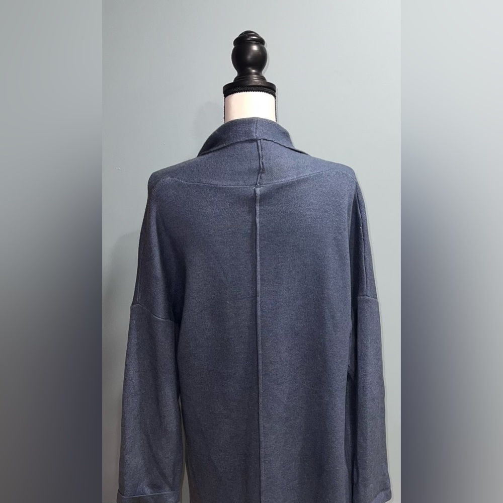 Blue cardigan Very soft, pockets,nice  color, great condition - Picture 2 of 6